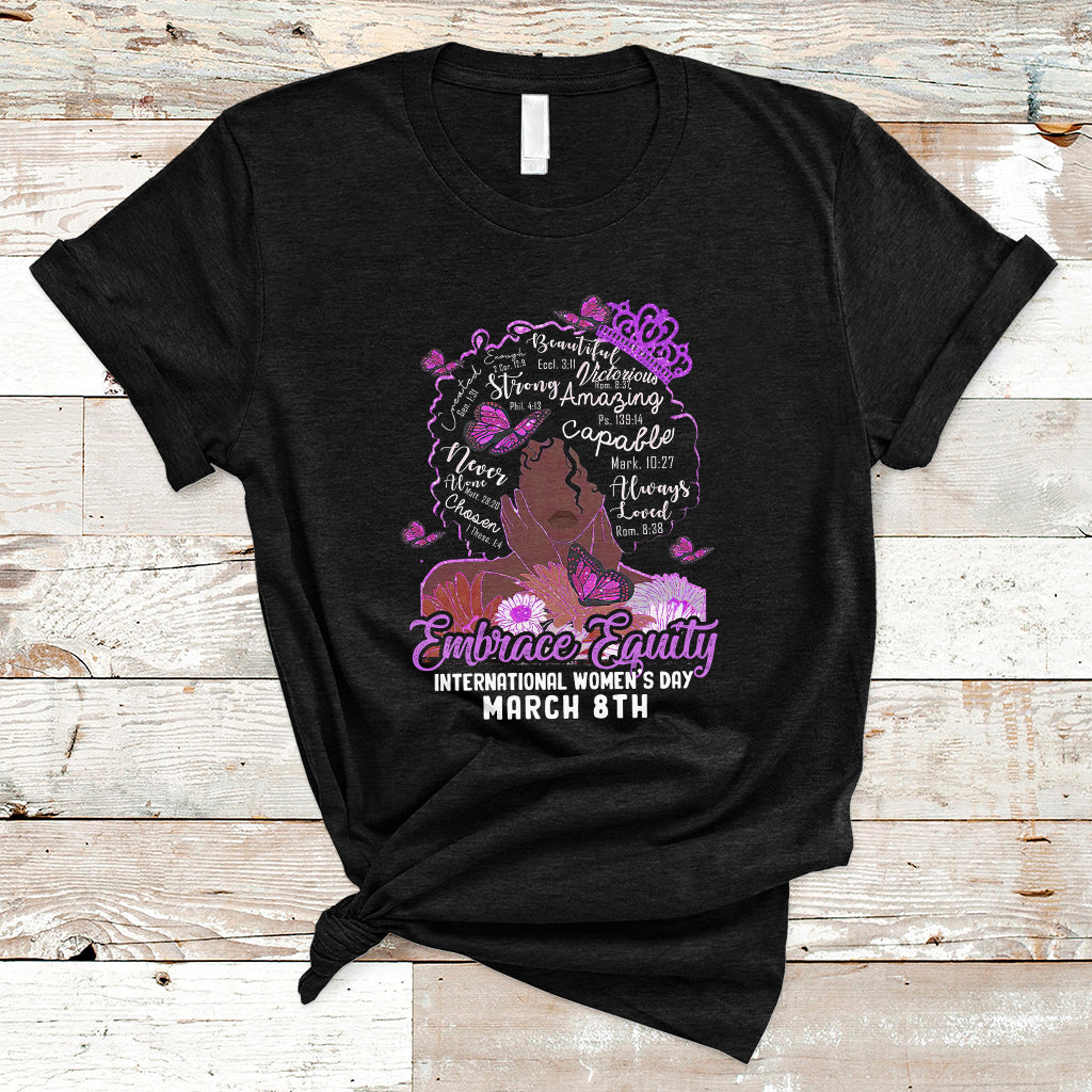 international-womens-day-iwd-embrace-equity-black-girl-queen-womens-history-t-shirt-ts02