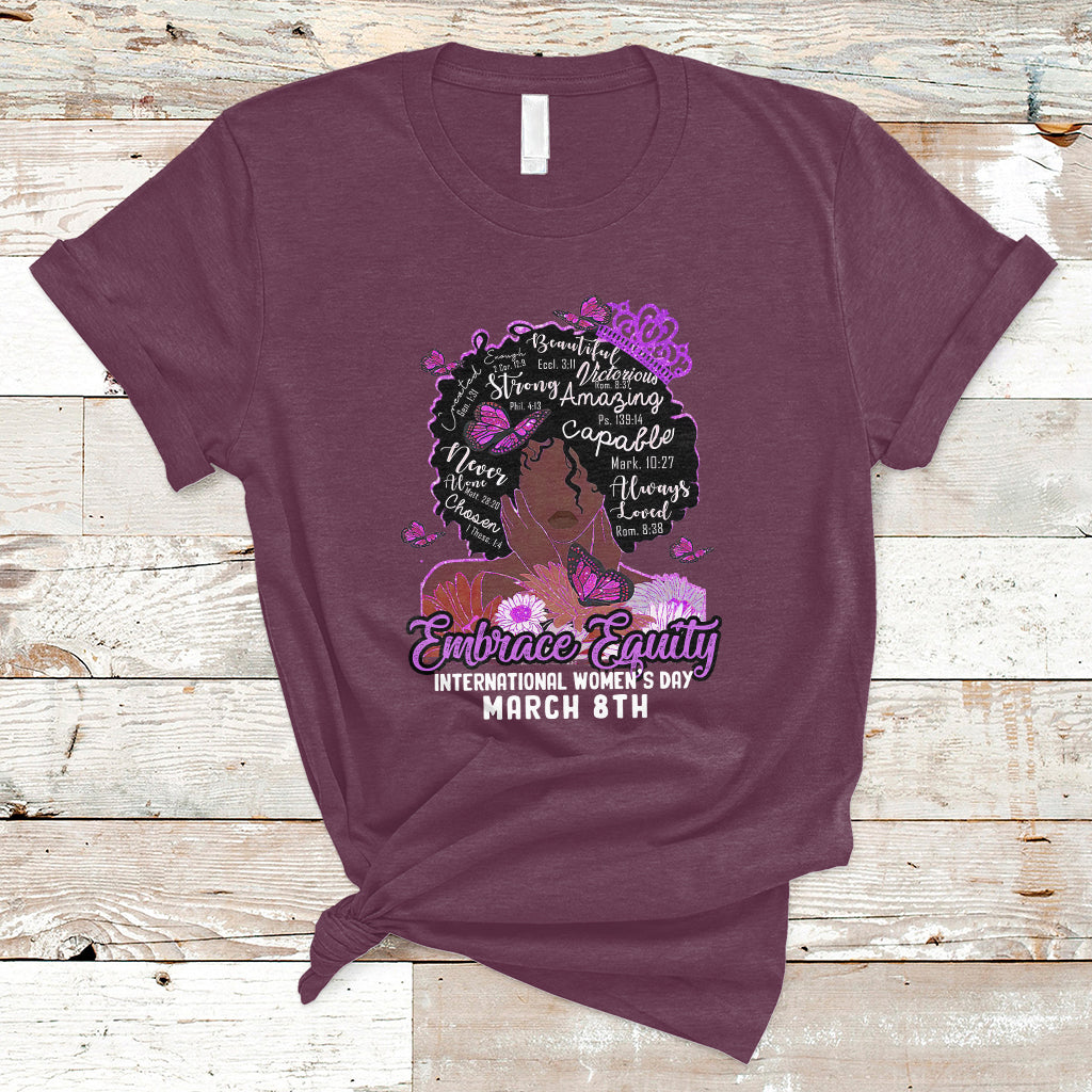 international-womens-day-iwd-embrace-equity-black-girl-queen-womens-history-t-shirt-ts02