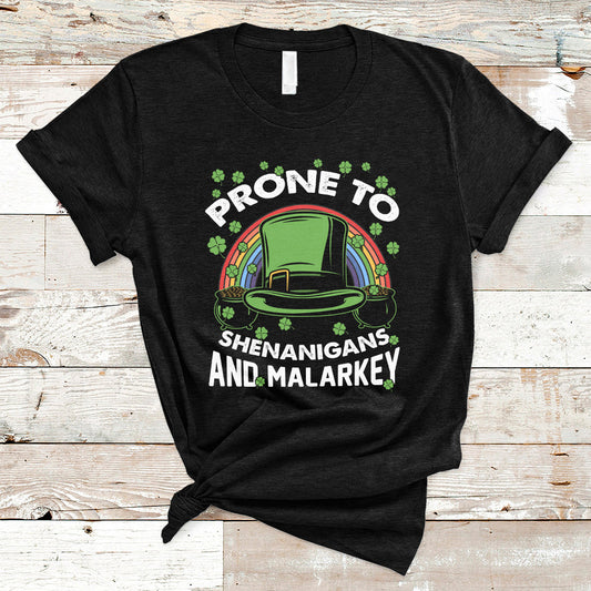 prone-to-shenanigans-and-malarkey-funny-st-patricks-day-t-shirt-ts02