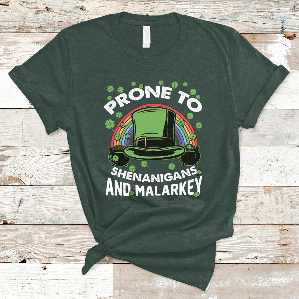 prone-to-shenanigans-and-malarkey-funny-st-patricks-day-t-shirt-ts02