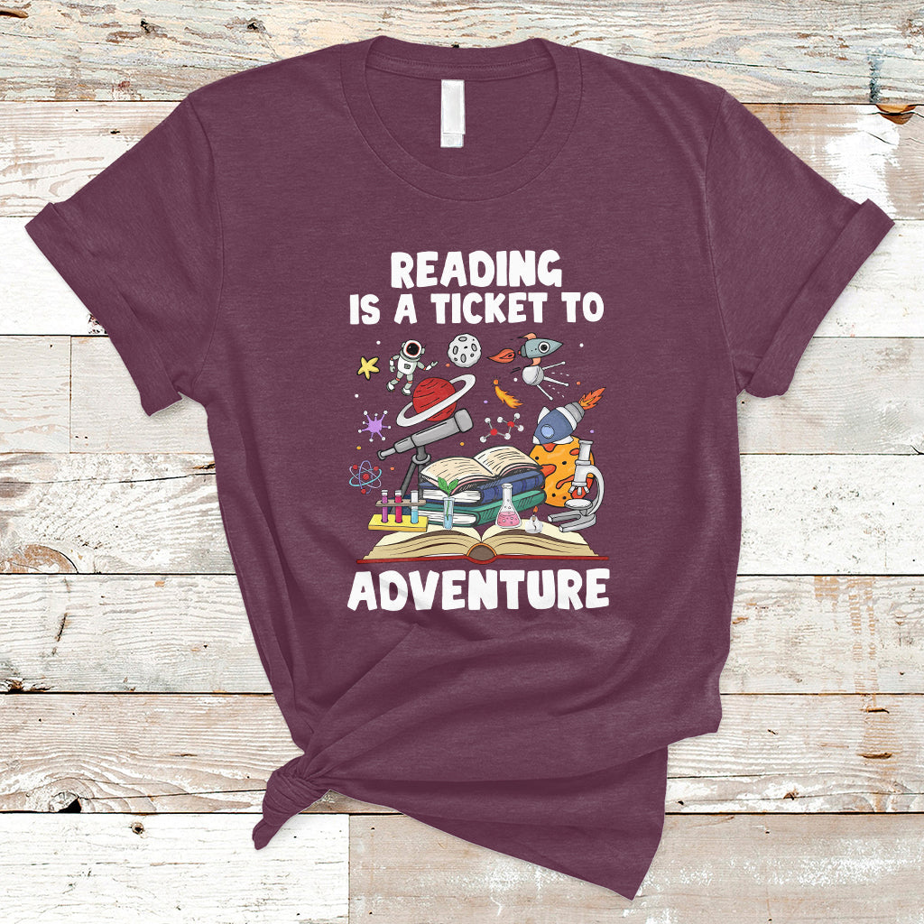 reading-is-a-ticket-to-adventure-student-teacher-reading-book-lover-t-shirt-ts02