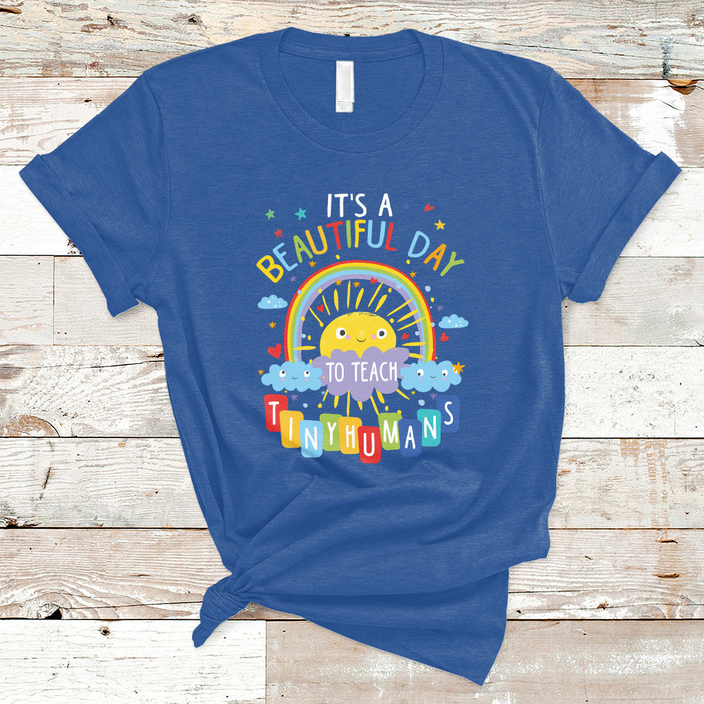 groovy-its-a-good-day-to-teach-tiny-humans-to-teacher-rainbow-t-shirt-ts02
