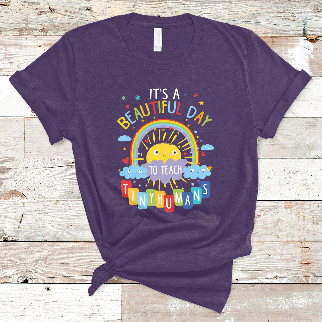 groovy-its-a-good-day-to-teach-tiny-humans-to-teacher-rainbow-t-shirt-ts02