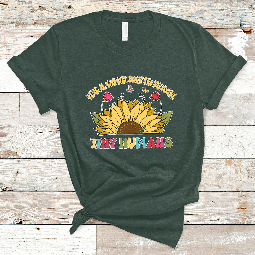 kindergarten-teacher-its-a-good-day-to-teach-tiny-humans-sunflower-t-shirt-ts02