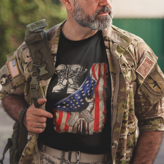 us-pride-t-shirt-american-flag-with-combat-boots-and-dog-tags