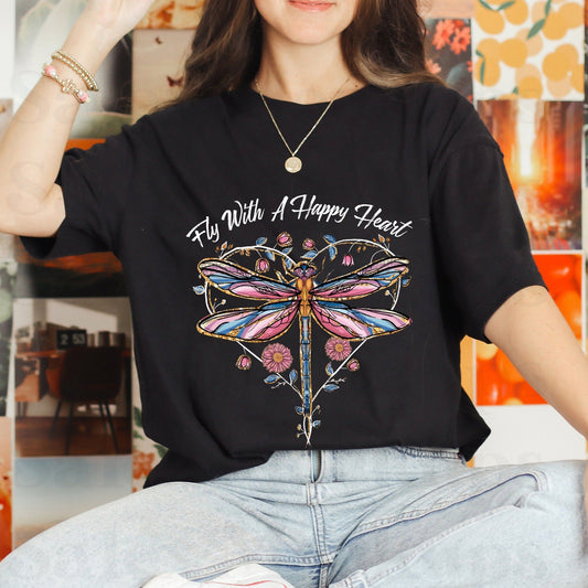 fly-with-a-happy-heart-floral-dragonfly-inspirational-shirt-dragonfly-t-shirt-dragonfly-gift-insect-lover-shirt-spiritual-tshirt-t-shirt-ts02