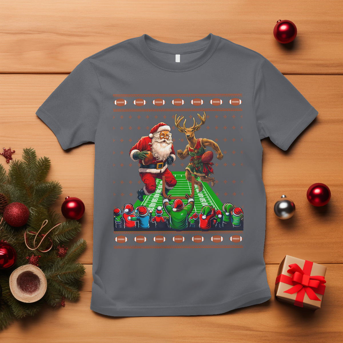 christmas-sport-t-shirt-santa-reindeer-play-american-football