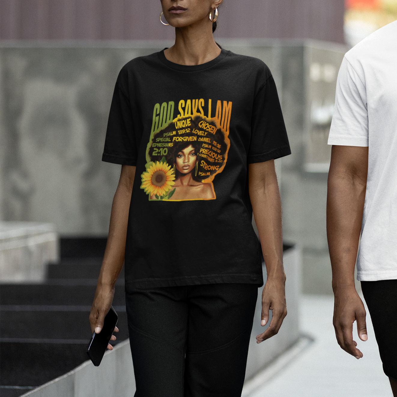 god-says-i-am-melanin-strong-unique-black-women-sunflower-t-shirt