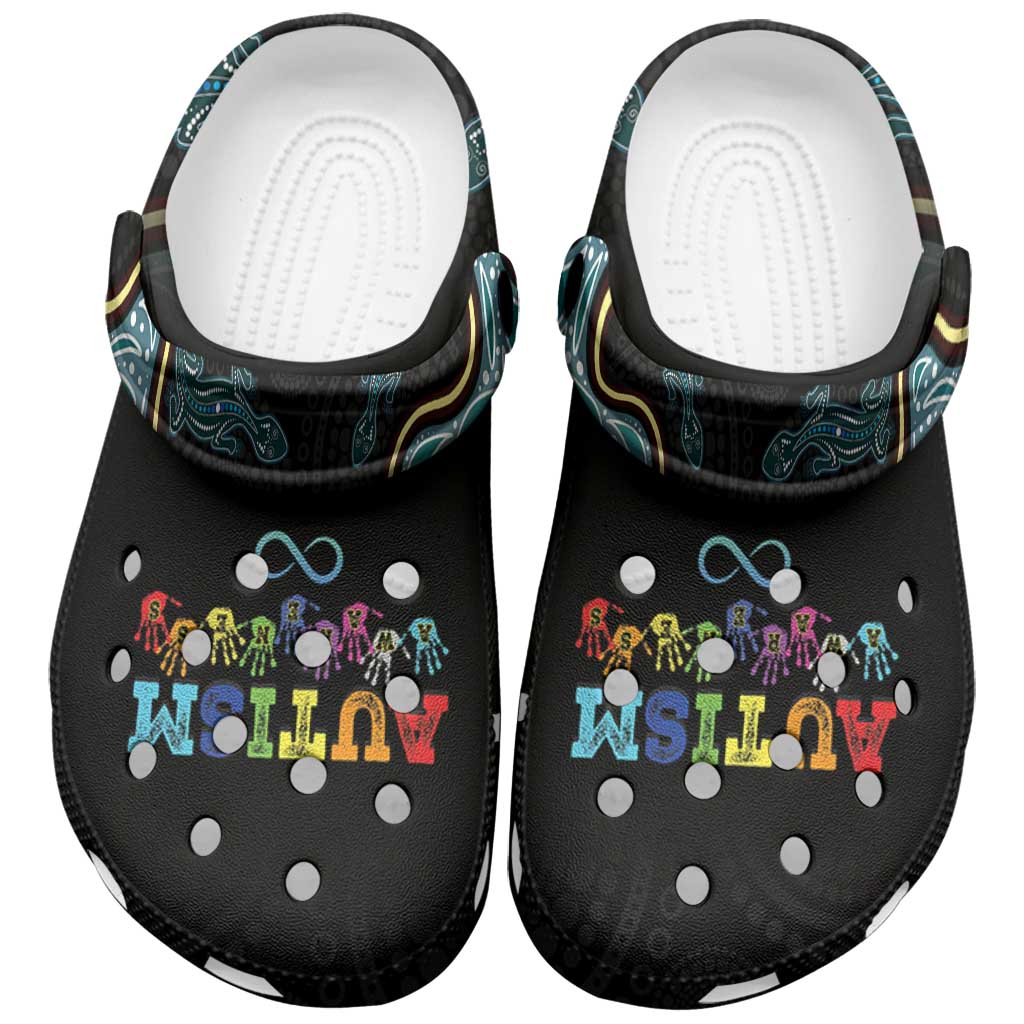 Australia Autism Support Aboriginal Lizard Clogs Shoes