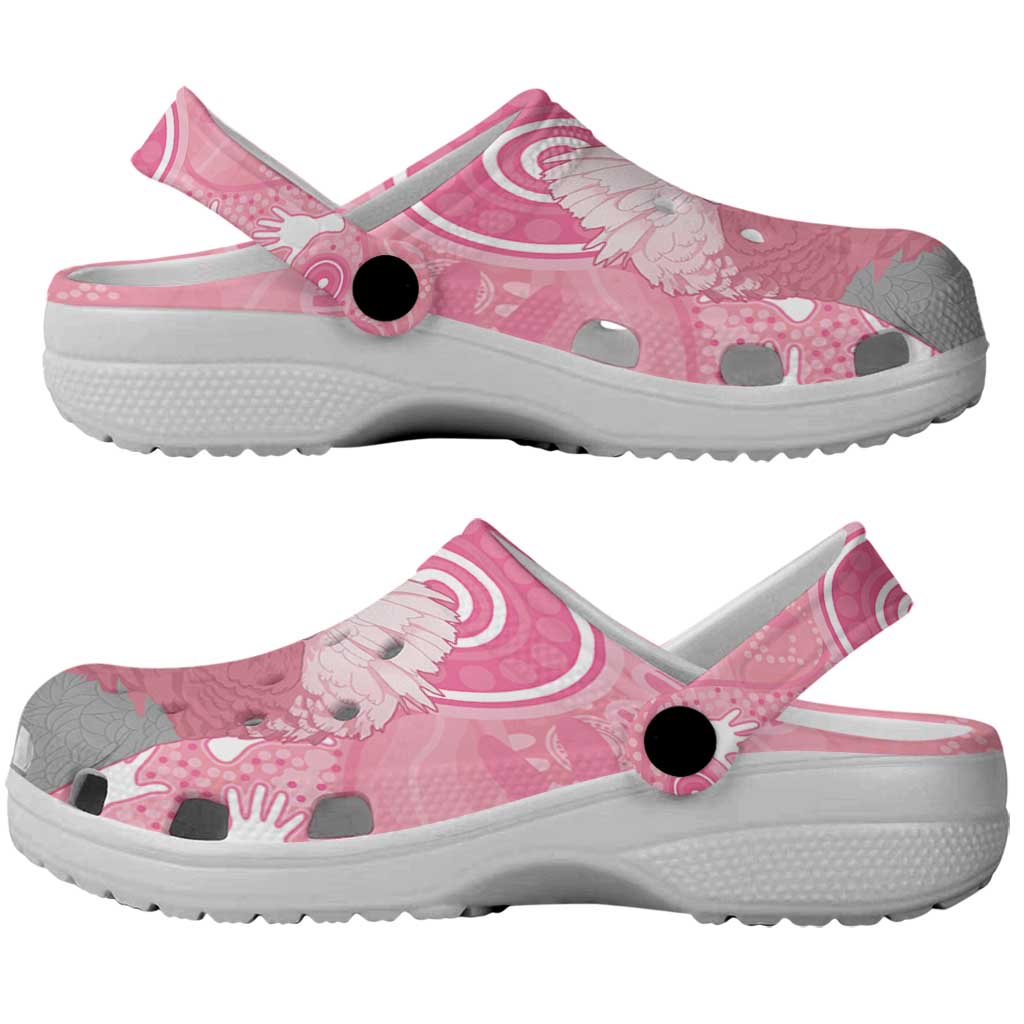 Australia Breast Cancer Support Clogs Shoes Galah Faith Hope Love Pink Month