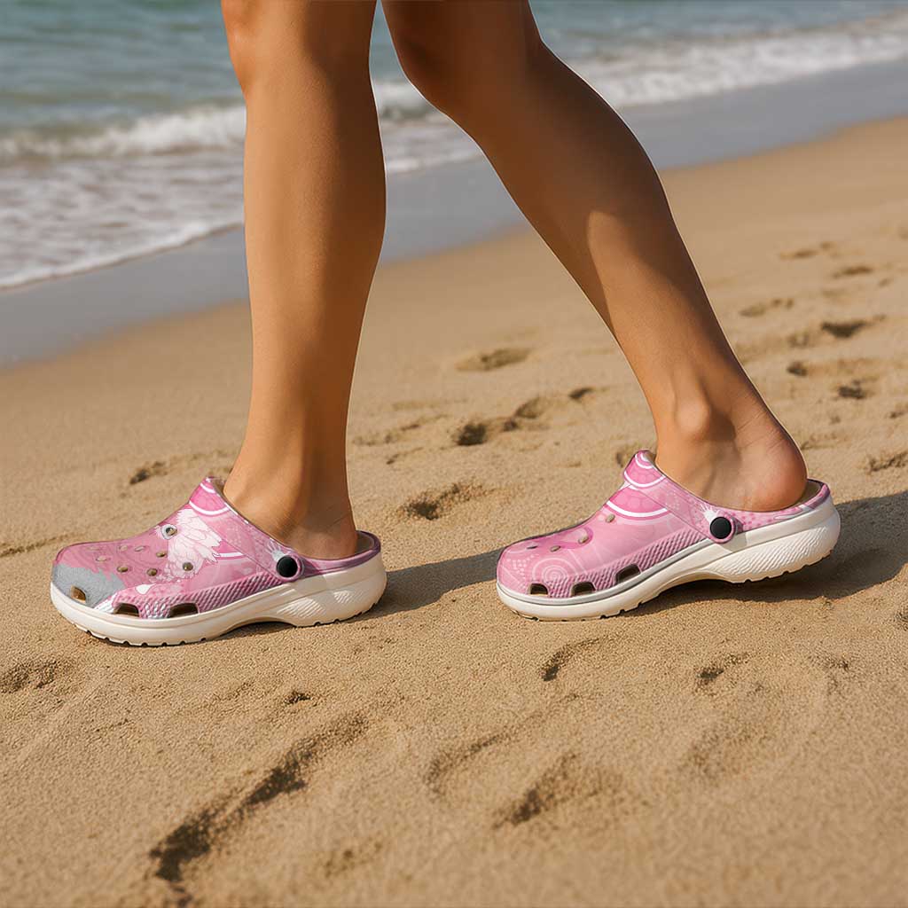 Australia Breast Cancer Support Clogs Shoes Galah Faith Hope Love Pink Month