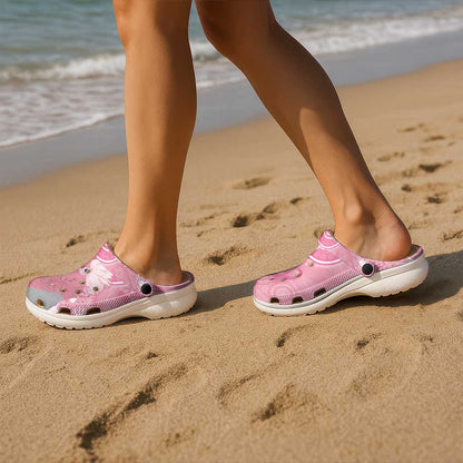 Australia Breast Cancer Support Clogs Shoes Galah Faith Hope Love Pink Month