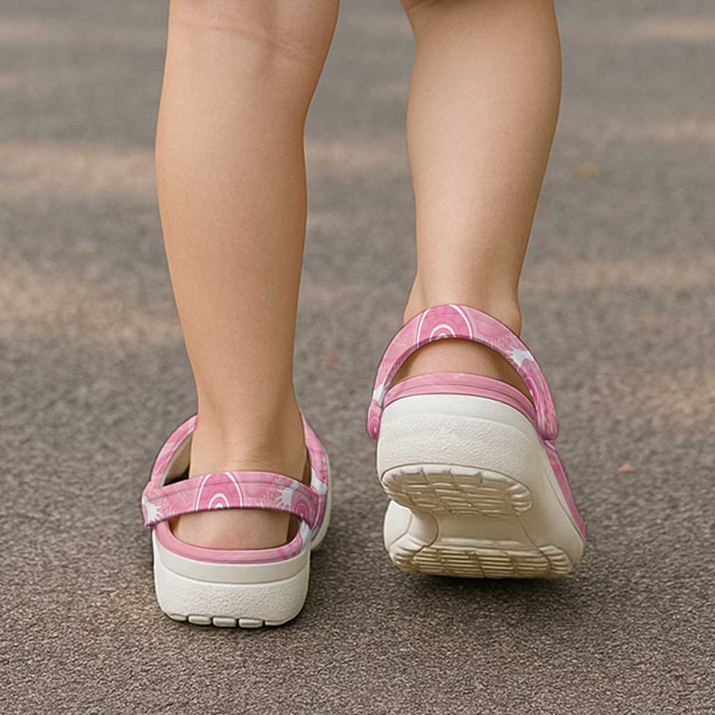 Australia Breast Cancer Support Clogs Shoes Galah Faith Hope Love Pink Month