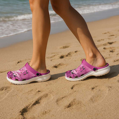 Australia Breast Cancer Support Clogs Shoes Sydney Opera House Butterfly Pink Ribbon