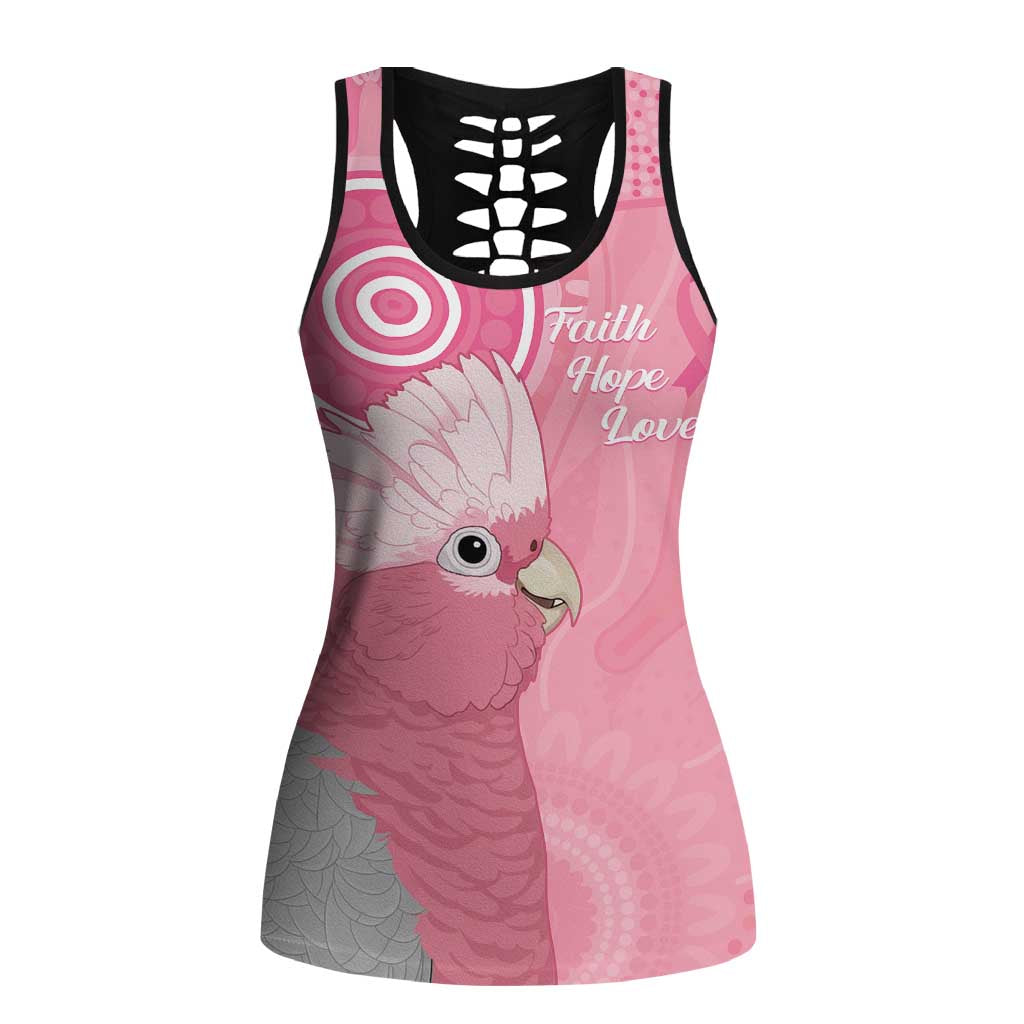 Australia Breast Cancer Support Hollow Tank Top Galah Faith Hope Love Pink Month