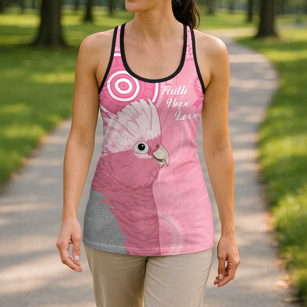 Australia Breast Cancer Support Hollow Tank Top Galah Faith Hope Love Pink Month