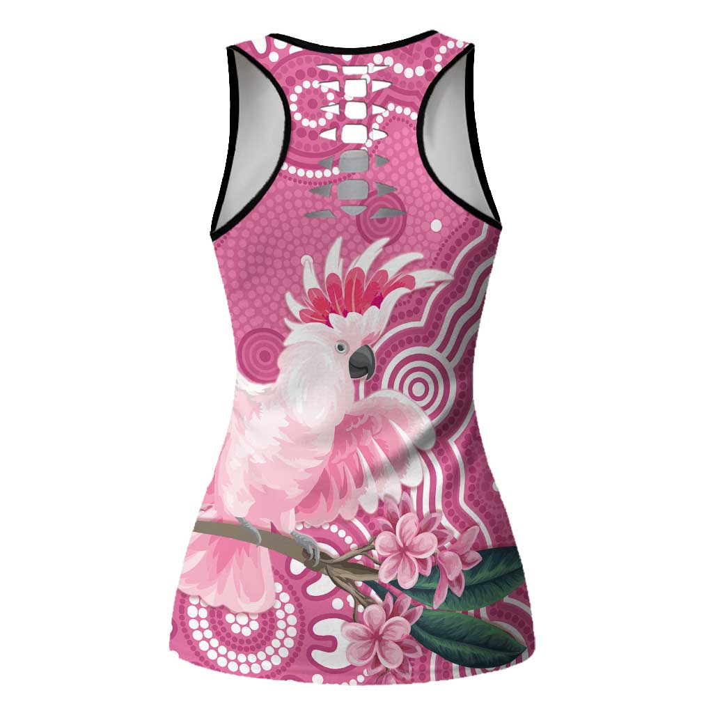 Australia Breast Cancer Support Hollow Tank Top Pink Cockatoo Ribbon Aboriginal Art