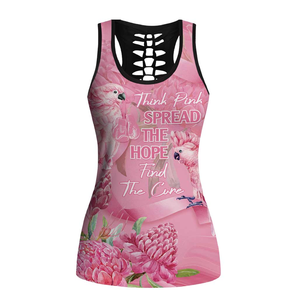 Australia Breast Cancer Support Hollow Tank Top Think Pink Cockatoos Ribbon