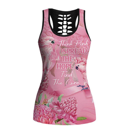 Australia Breast Cancer Support Hollow Tank Top Think Pink Cockatoos Ribbon