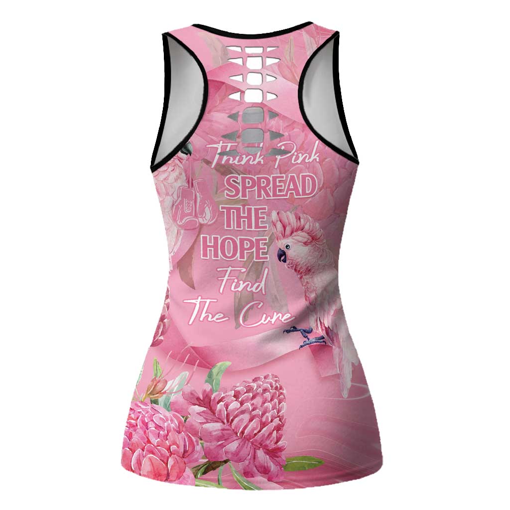 Australia Breast Cancer Support Hollow Tank Top Think Pink Cockatoos Ribbon