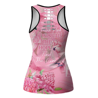 Australia Breast Cancer Support Hollow Tank Top Think Pink Cockatoos Ribbon