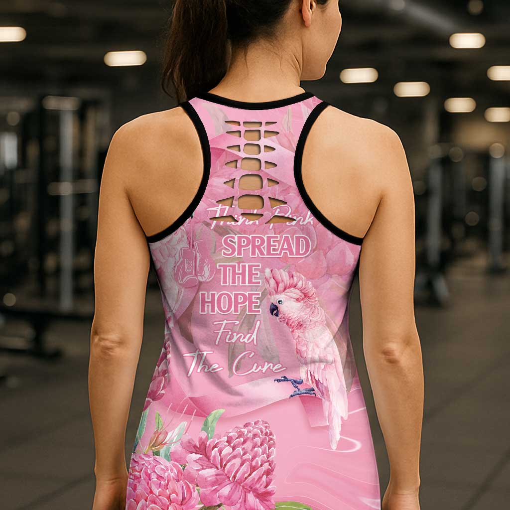 Australia Breast Cancer Support Hollow Tank Top Think Pink Cockatoos Ribbon
