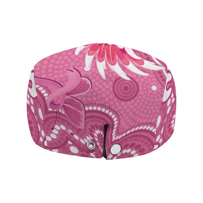 Australia Breast Cancer Support Jeff Hat Pink Cockatoo Ribbon Aboriginal Art