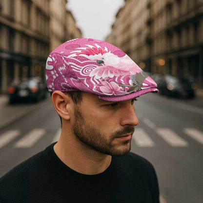 Australia Breast Cancer Support Jeff Hat Pink Cockatoo Ribbon Aboriginal Art