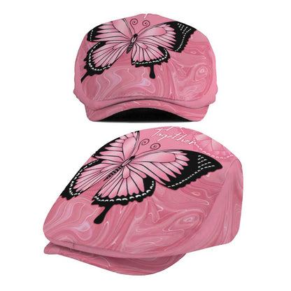 Australia Breast Cancer Support Jeff Hat Pink Ribbon Butterfly Opal Pattern
