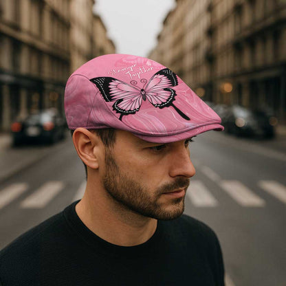 Australia Breast Cancer Support Jeff Hat Pink Ribbon Butterfly Opal Pattern