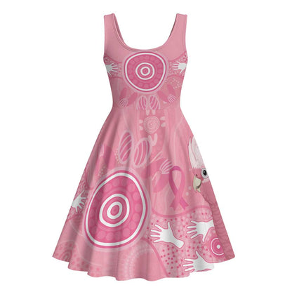 Australia Breast Cancer Support Midi Dress Galah Faith Hope Love Pink Month
