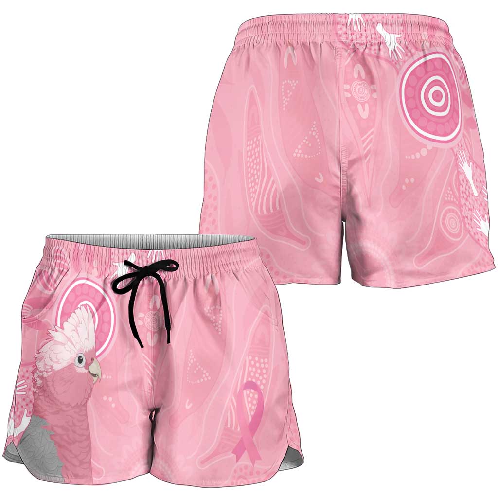 Australia Breast Cancer Support Shorts for Women Galah Faith Hope Love Pink Month