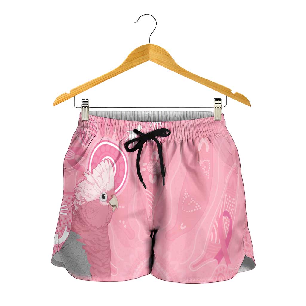 Australia Breast Cancer Support Shorts for Women Galah Faith Hope Love Pink Month