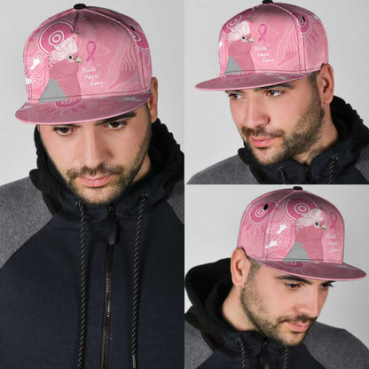 Australia Breast Cancer Support Snapback Cap Galah Faith Hope Love Pink Month