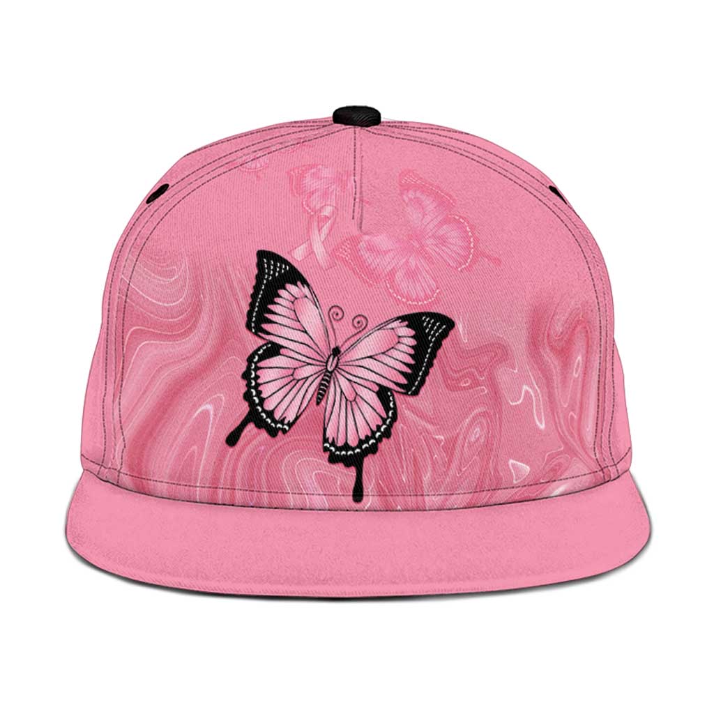 Australia Breast Cancer Support Snapback Cap Pink Ribbon Butterfly Opal Pattern