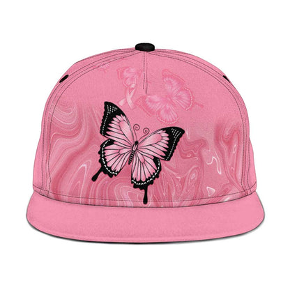 Australia Breast Cancer Support Snapback Cap Pink Ribbon Butterfly Opal Pattern