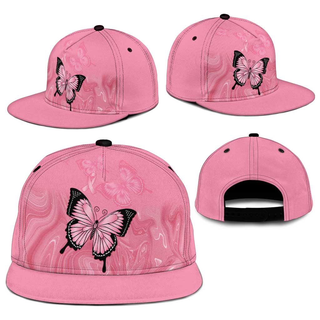 Australia Breast Cancer Support Snapback Cap Pink Ribbon Butterfly Opal Pattern