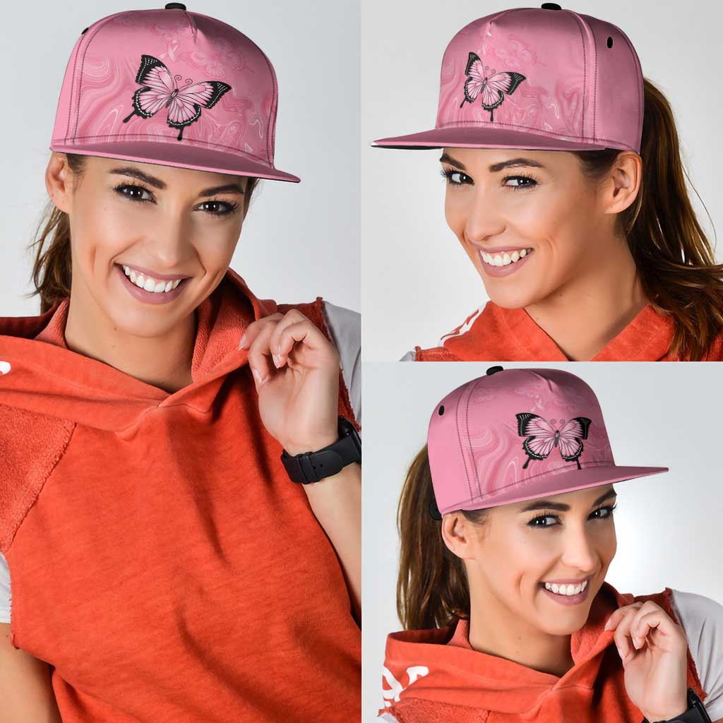 Australia Breast Cancer Support Snapback Cap Pink Ribbon Butterfly Opal Pattern