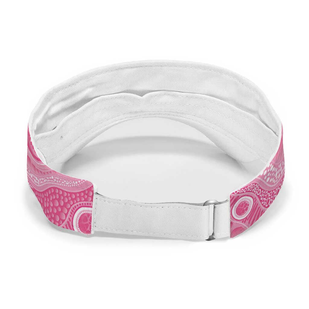 Australia Breast Cancer Support Sun Visor Cap Pink Cockatoo Fight Boxing Gloves Aboriginal Art