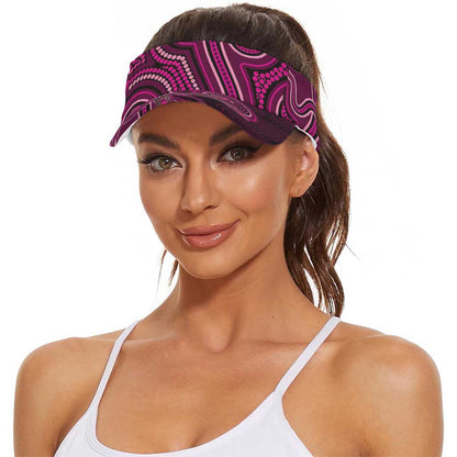 Australia Breast Cancer Support Sun Visor Cap Pink Dragonflies Aboriginal Art