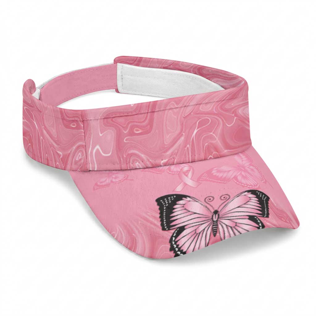 Australia Breast Cancer Support Sun Visor Cap Pink Ribbon Butterfly Opal Pattern
