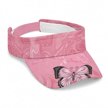 Australia Breast Cancer Support Sun Visor Cap Pink Ribbon Butterfly Opal Pattern