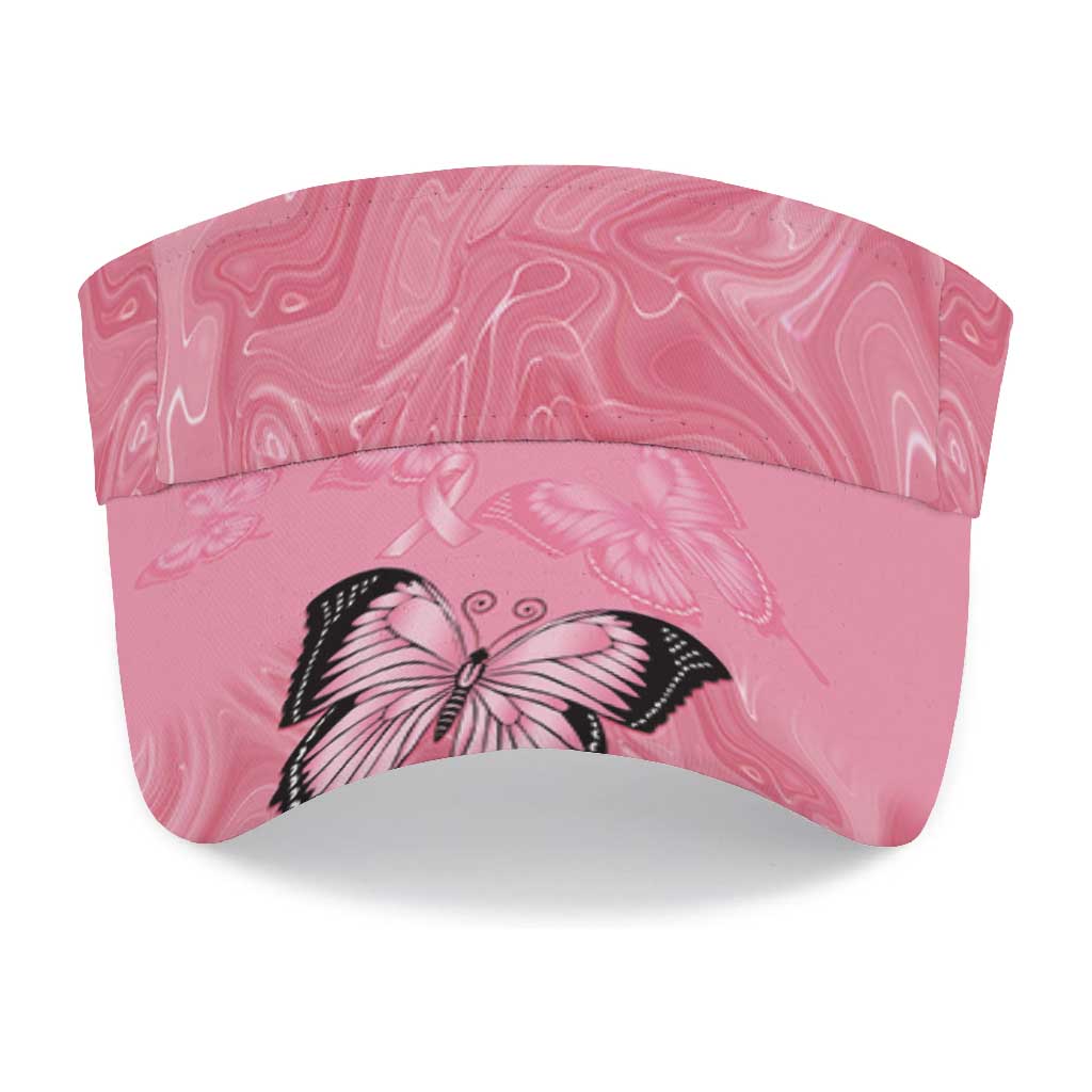 Australia Breast Cancer Support Sun Visor Cap Pink Ribbon Butterfly Opal Pattern