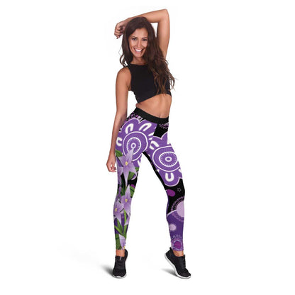 Australia Epilepsy Support Leggings Purple-crowned Fairywren Boronia Aboriginal
