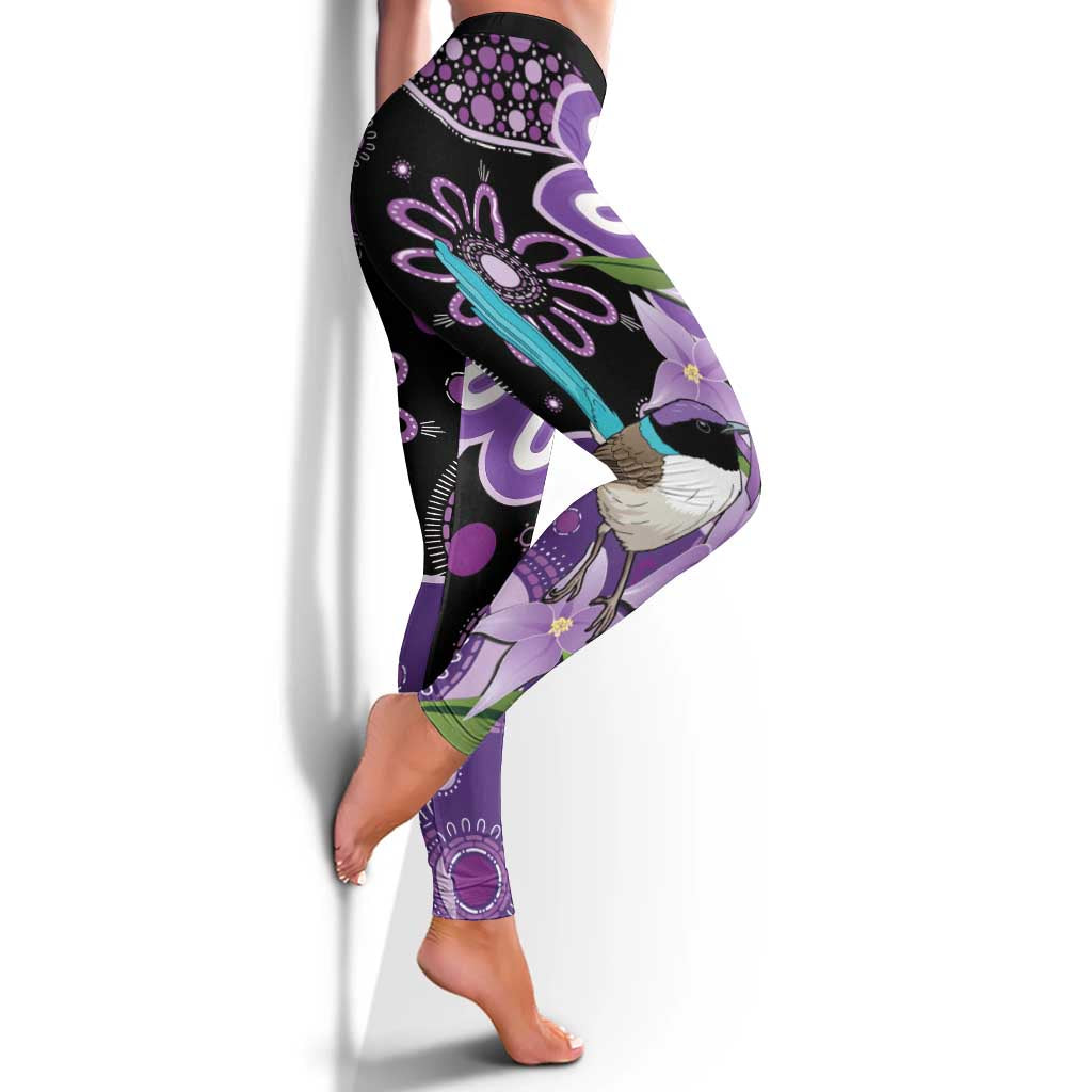 Australia Epilepsy Support Leggings Purple-crowned Fairywren Boronia Aboriginal