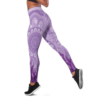 Australia Epilepsy Support Leggings Seahorse Think Purple Ribbon Aboriginal