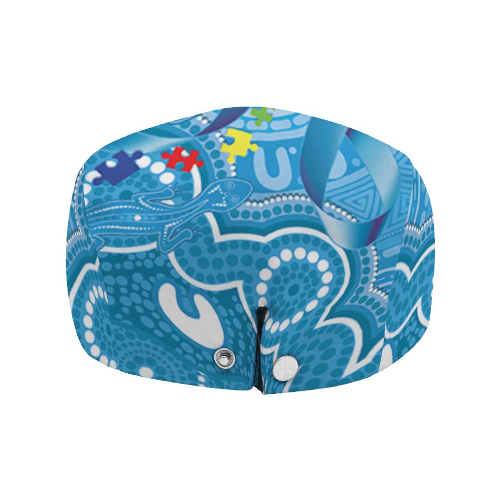 Australia Indigenous Jeff Hat Blue Ribbon Lizards Autism Support