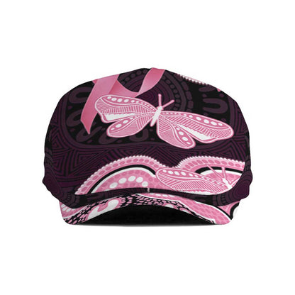 Australia Indigenous Jeff Hat Pink Ribbon Breast Cancer Butterfly Aboriginal Black