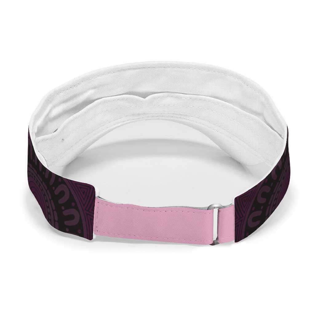 Australia Indigenous Sun Visor Cap Pink Ribbon Breast Cancer Butterfly Aboriginal Black
