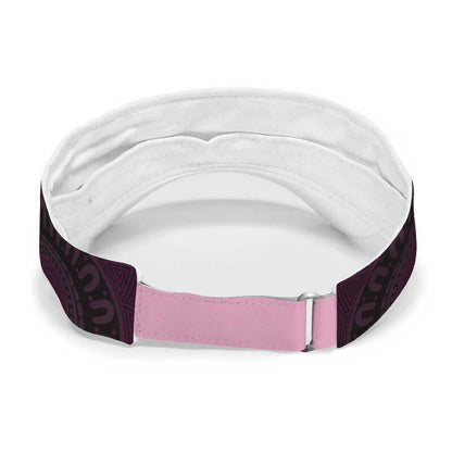 Australia Indigenous Sun Visor Cap Pink Ribbon Breast Cancer Butterfly Aboriginal Black